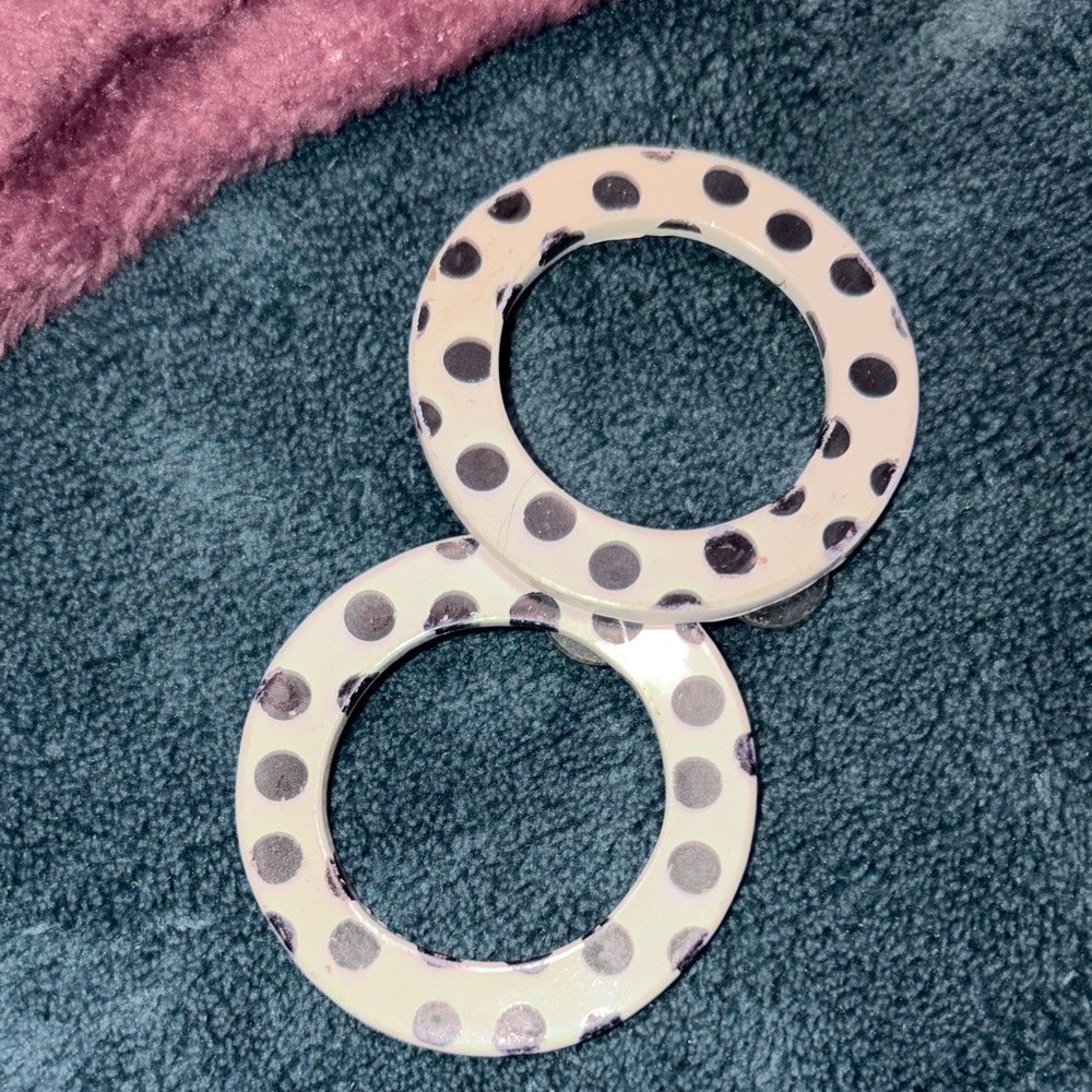 Stylish Polka Dot Hoop Earrings